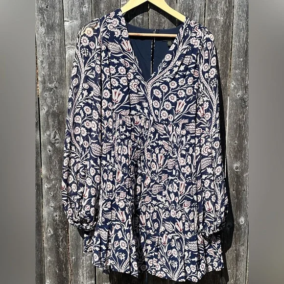 TED Baker Tarissa floral-print tiered crepe mini dress - Picture 5 of 14